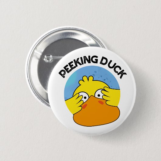 Peking Duck Funny Animal Chinese Dish Pun Ronde Button 5,7 Cm (Voorkant /achterkant)