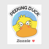 Peking Duck Funny Animal Chinese Dish Pun Sticker (Vel)
