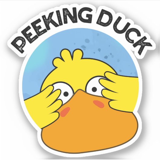 Peking Duck Funny Animal Chinese Dish Pun Sticker (Voorkant)