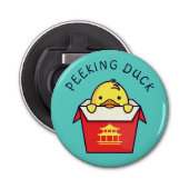 Peking Duck Pun Button Flesopener (Voorkant)