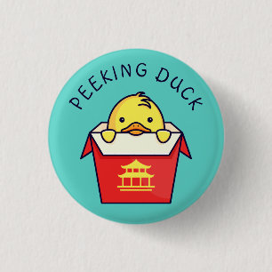 Peking Duck Pun Ronde Button 3,2 Cm