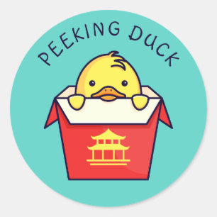 Peking Duck Pun Ronde Sticker