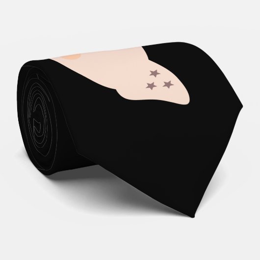 Peking Ghost Halloween Black Stropdas (Opgerold)