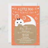 Peking Girl Ghost Oranje Halloween Baby shower Kaart (Voorkant)