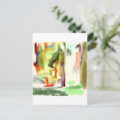 Peking Graffiti Bunny Briefkaart (Staand voorkant)