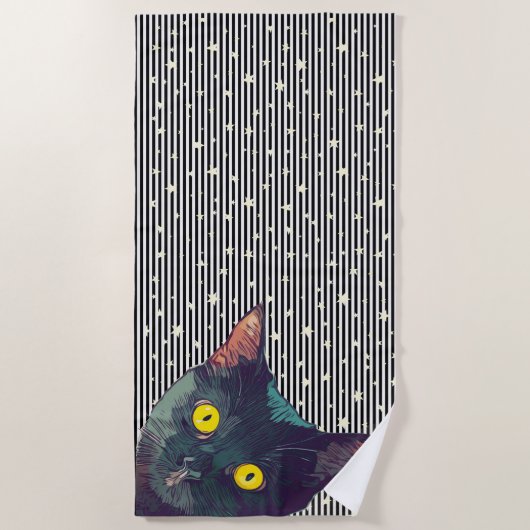 Peking Kat Design Strandlaken (Voorkant)