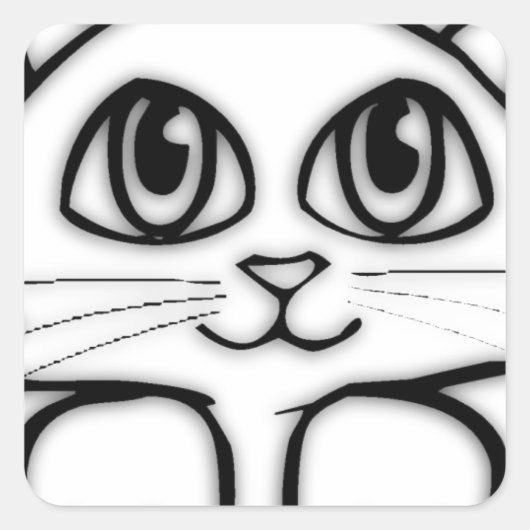 Peking Kitten Vierkante Sticker (Voorkant)