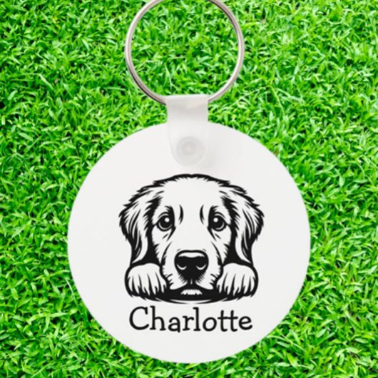 Peking Labrador Puppy gepersonaliseerd Sleutelhanger