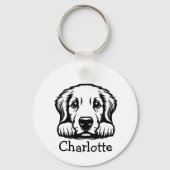 Peking Labrador Puppy gepersonaliseerd Sleutelhanger (Voorkant)