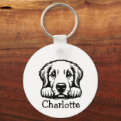 Peking Labrador Puppy gepersonaliseerd Sleutelhanger (Voorkant)