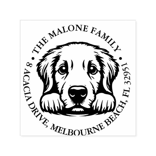 Peking Labrador Puppy gepersonaliseerd thema Zelfinktende Stempel (Design)