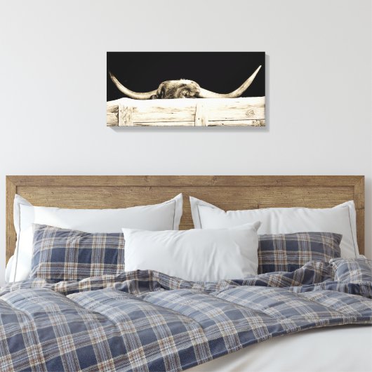 Peking longhorn canvas afdruk (Insitu (Slaapkamer))