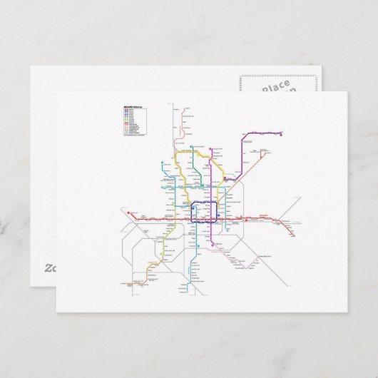 Peking-metro Briefkaart (Voorkant / Achterkant)