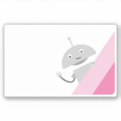 Peking Mia - roze Sticker (Voorkant)