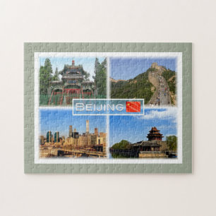 Peking - Niujie-moskee - Grote Muur Badaling - Legpuzzel