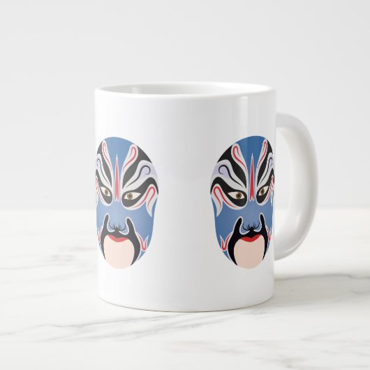 Peking opera make-up Lu Meng Grote Koffiekop (Voorkant rechts)