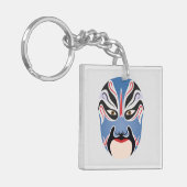 Peking opera make-up Lu Meng Sleutelhanger (Voorkant Links)