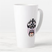 Peking opera make-up Zhang Fei Latte Mok (Rechterhoek)