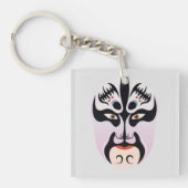 Peking opera make-up Zhang Fei Sleutelhanger (voorkant)