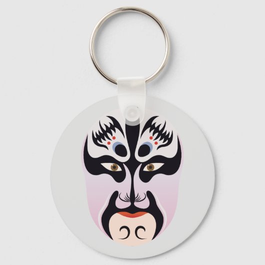 Peking opera make-up Zhang Fei Sleutelhanger (Voorkant)