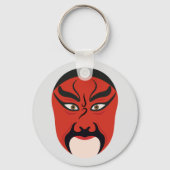 Peking opera make-up Zhang Fei Sleutelhanger (Achterkant)
