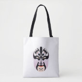 Peking opera make-up Zhang Fei Tote Bag (Voorkant)