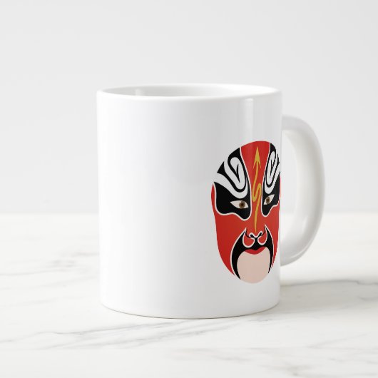 Peking opera make-up Zhang He Grote Koffiekop (Voorkant rechts)