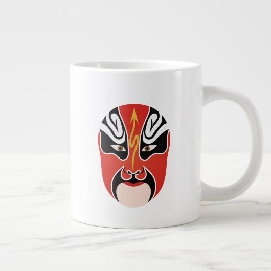 Peking opera make-up Zhang He Grote Koffiekop (Rechts)