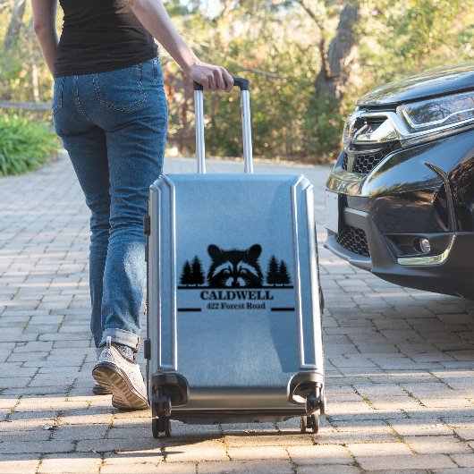 Peking Raccoon gepersonaliseerd postbusadres Sticker (Koffer Insitu)