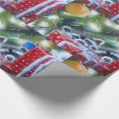 Peking Raccoons Kerstcadeaus Cadeaupapier (Hoek)