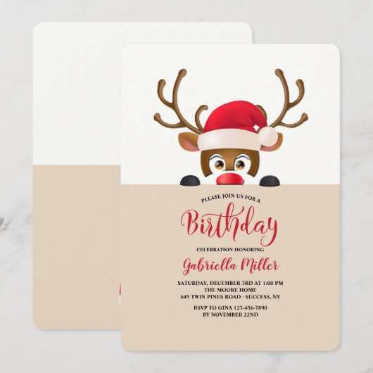 Peking Reindeer Kaart (Voorkant / Achterkant)