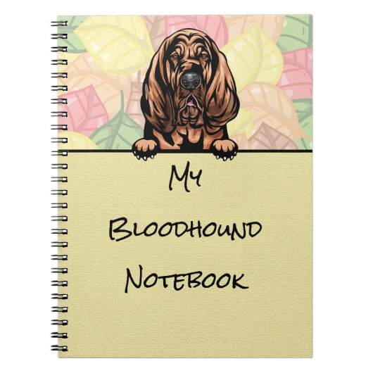 Peking Schattig Bloodhound notitieboek (Voorkant)
