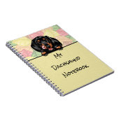 Peking schattig Dachshund notitieboek (Rechterzijde)