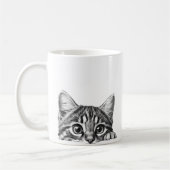 Peking Sneaky Cat Kitten Schattig Koffiemok (Links)