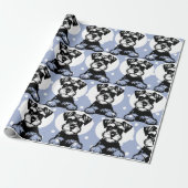 Peking Terrier Blue Gepersonaliseerd thema Cadeaupapier (Uitgerold)