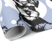 Peking Terrier Blue Gepersonaliseerd thema Cadeaupapier (Rol Hoek)