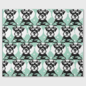 Peking Terrier Groen Gepersonaliseerd Thema Cadeaupapier (Vlak)