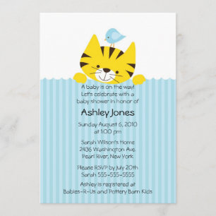 Peking Tiger Neutraal Baby shower Invitation Kaart