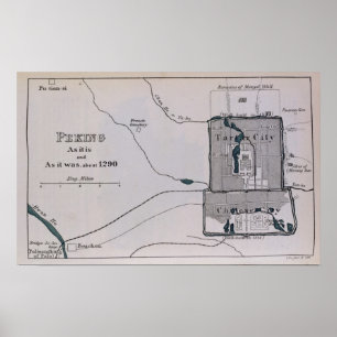 Peking uit het boek Ser Marco Polo Poster