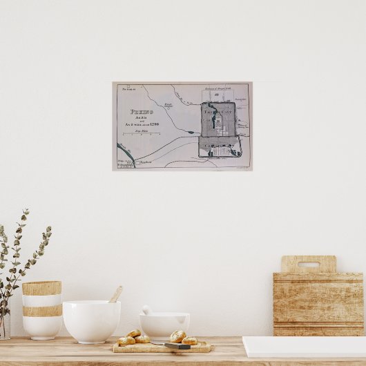 Peking uit het boek Ser Marco Polo Poster (Keuken)