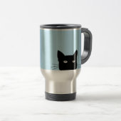 PEKING UP ZWARTE KAT KOFFIE REIZEN MOK (Voorkant rechts)