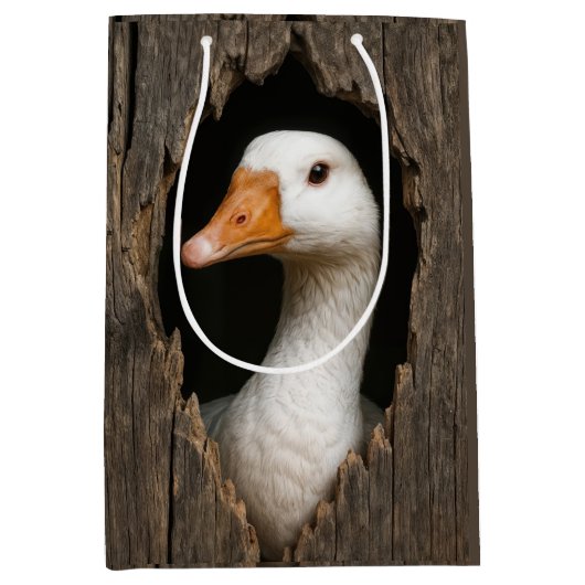 Peking Verjaardag Witte Gans Medium Cadeauzakje (Voorkant)