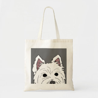 Peking Westie Face Canvas tas