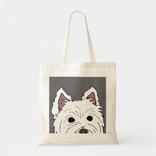 Peking Westie Face Canvas tas (Voorkant)