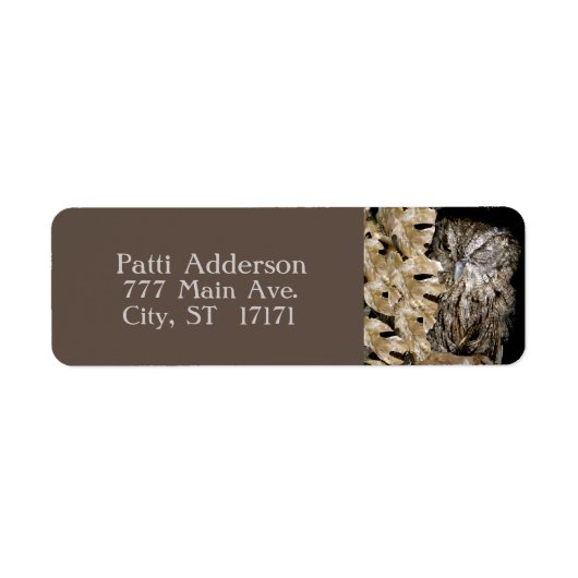 Peking Winking Uil Etiket (Voorkant)