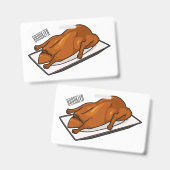 Pekingeend cartoonillustratie badge (Voor- en achterkant)