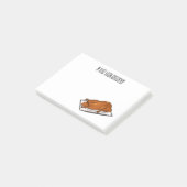 Pekingeend cartoonillustratie  post-it® notes (Schuin)