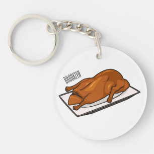 Pekingeend cartoonillustratie  sleutelhanger