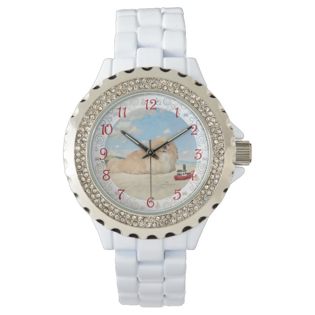 Pekingees aan de kust horloge (Voorkant)