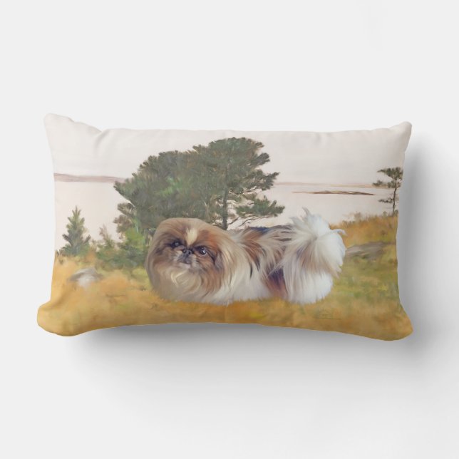 Pekingees aan de kust kussen (Voorkant)